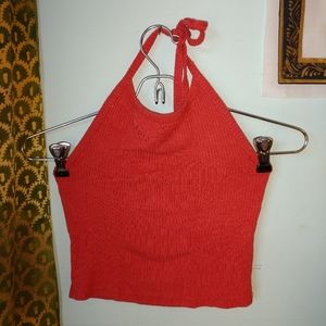 Ribbed Festival Cropped Halter